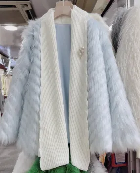 Pre Order:  Fuzzy Warm Faux Fur Overcoat