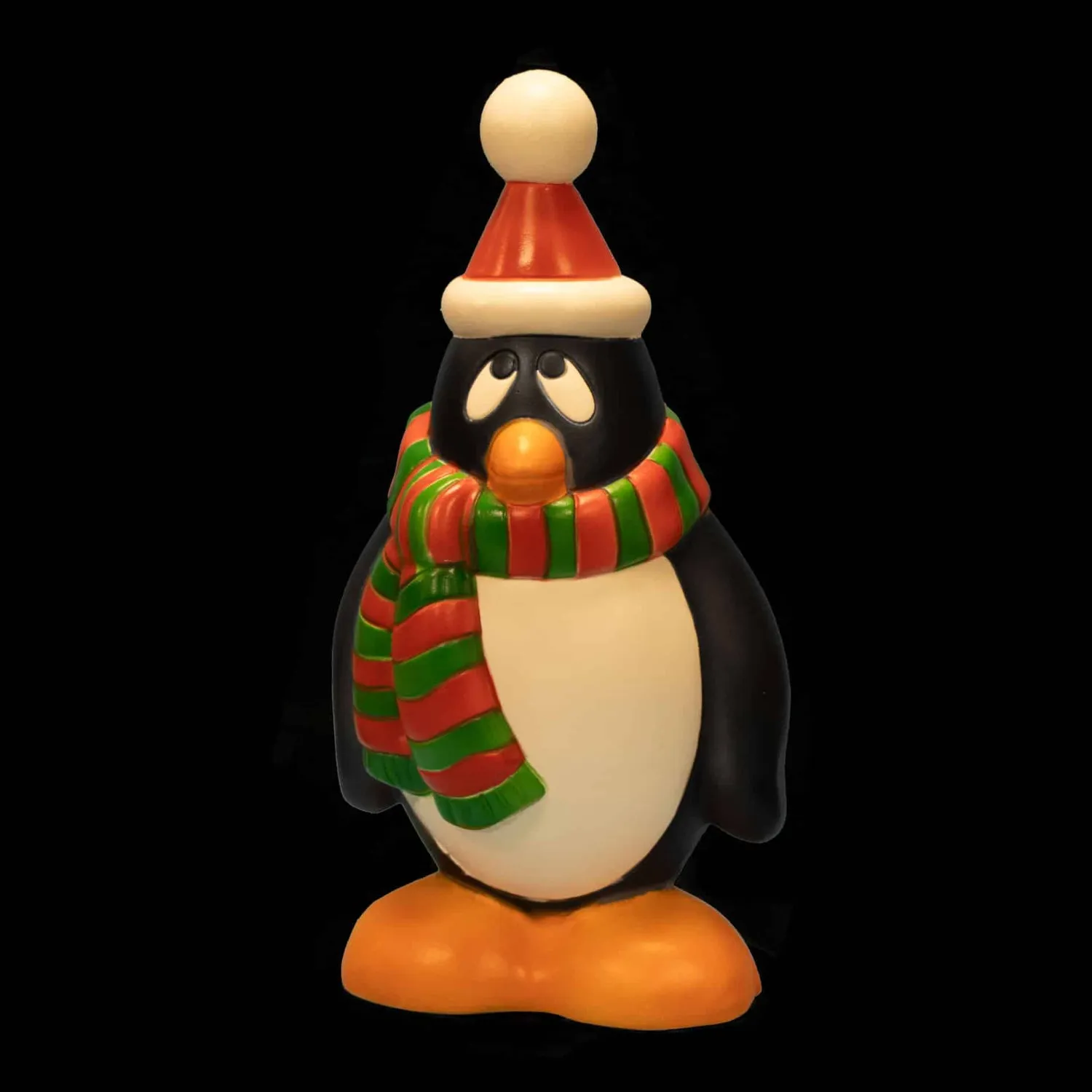 28″ Lit Blow-mold Penguin w/Scarf