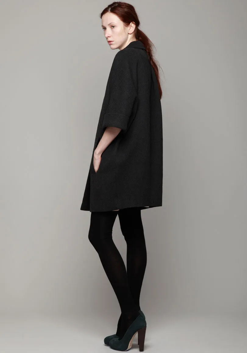 3/4 Sleeve Cape Coat