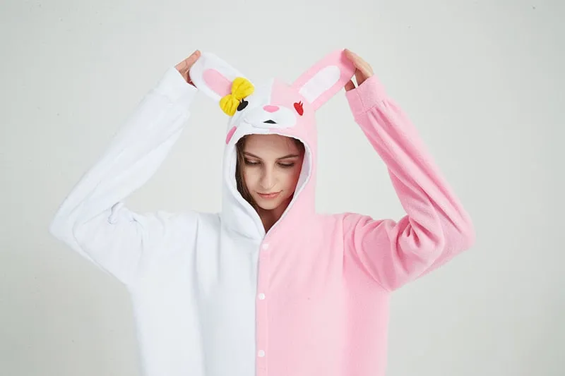 Adult Monomi Bear Kigurumi Onesies Cosplay Costume  3D Monokuma Pajamas Halloween Party Jumpsuits Pyjamas Suit