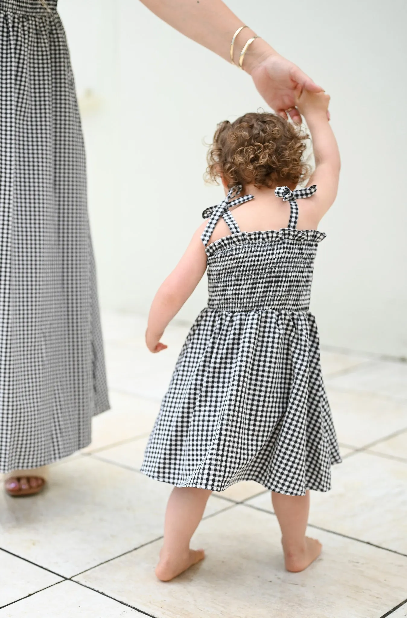 Aella Dress - MINI - Black Gingham