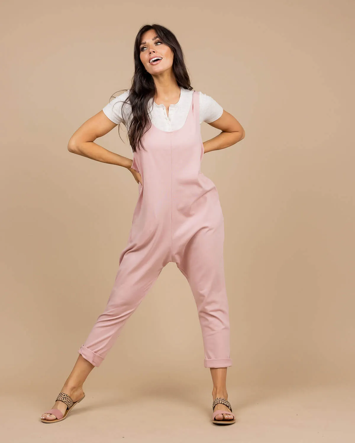 Amanda One-Piece Sleeveless Jumpsuit | M