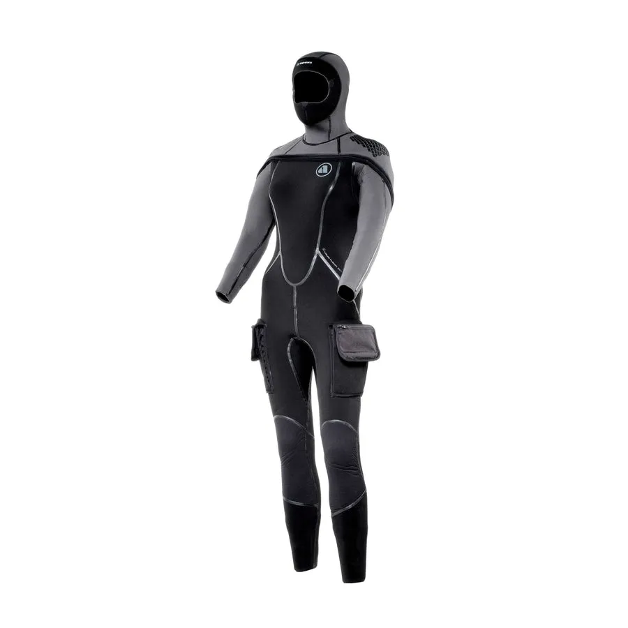 Apeks THERMIQ ADV. JUMPSUIT 8/7MM WOMEN BLACK GREY