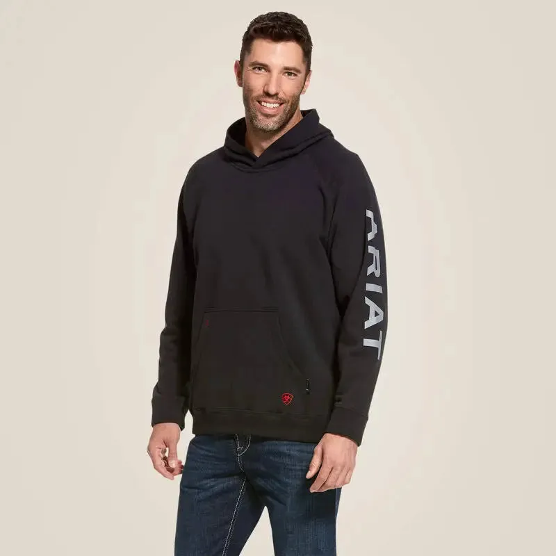 ARIAT - FR Primo Fleece Logo Hood, Black