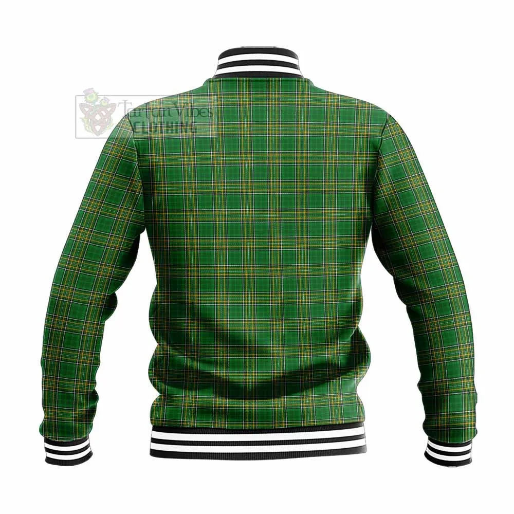 Avery Irish Clan Tartan Baseball Jacket with Coat of Arms