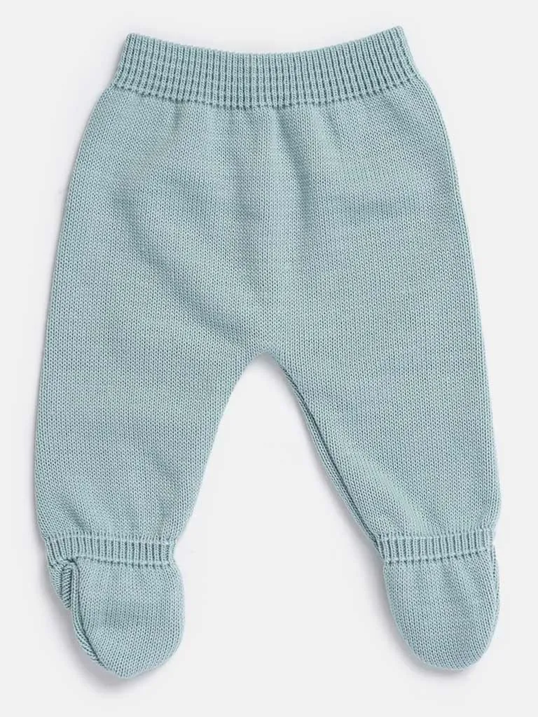 Baby Boy 3 Piece Line Texture Knit Gift Box Set-Mint Green