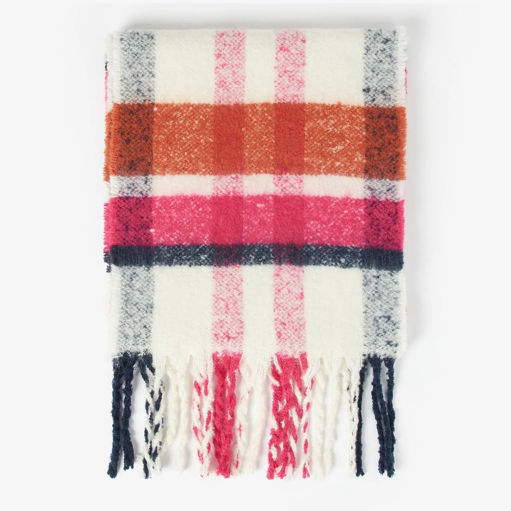 Barbour Women's Rawson Check Scarf in Dahlia/Navy