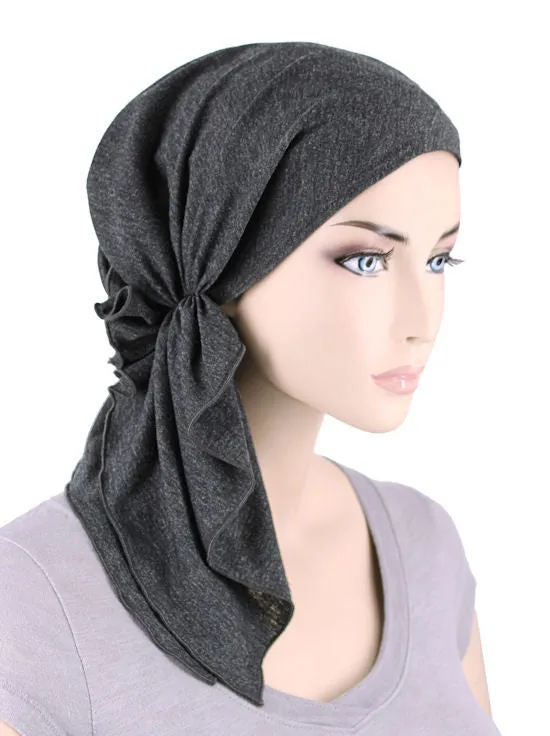 BELLA-681#The Bella Scarf Charcoal Gray