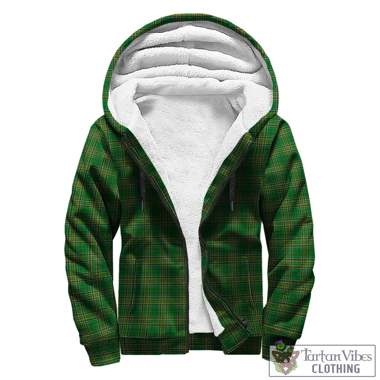 Betham Irish Clan Tartan Sherpa Hoodie with Coat of Arms