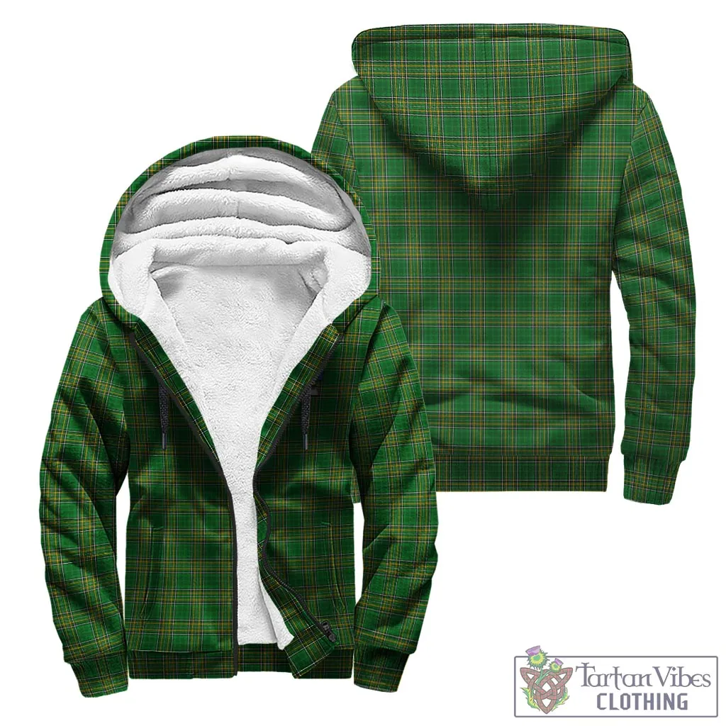 Betham Irish Clan Tartan Sherpa Hoodie with Coat of Arms