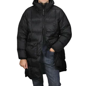 Black Nylon Down Padded Parka