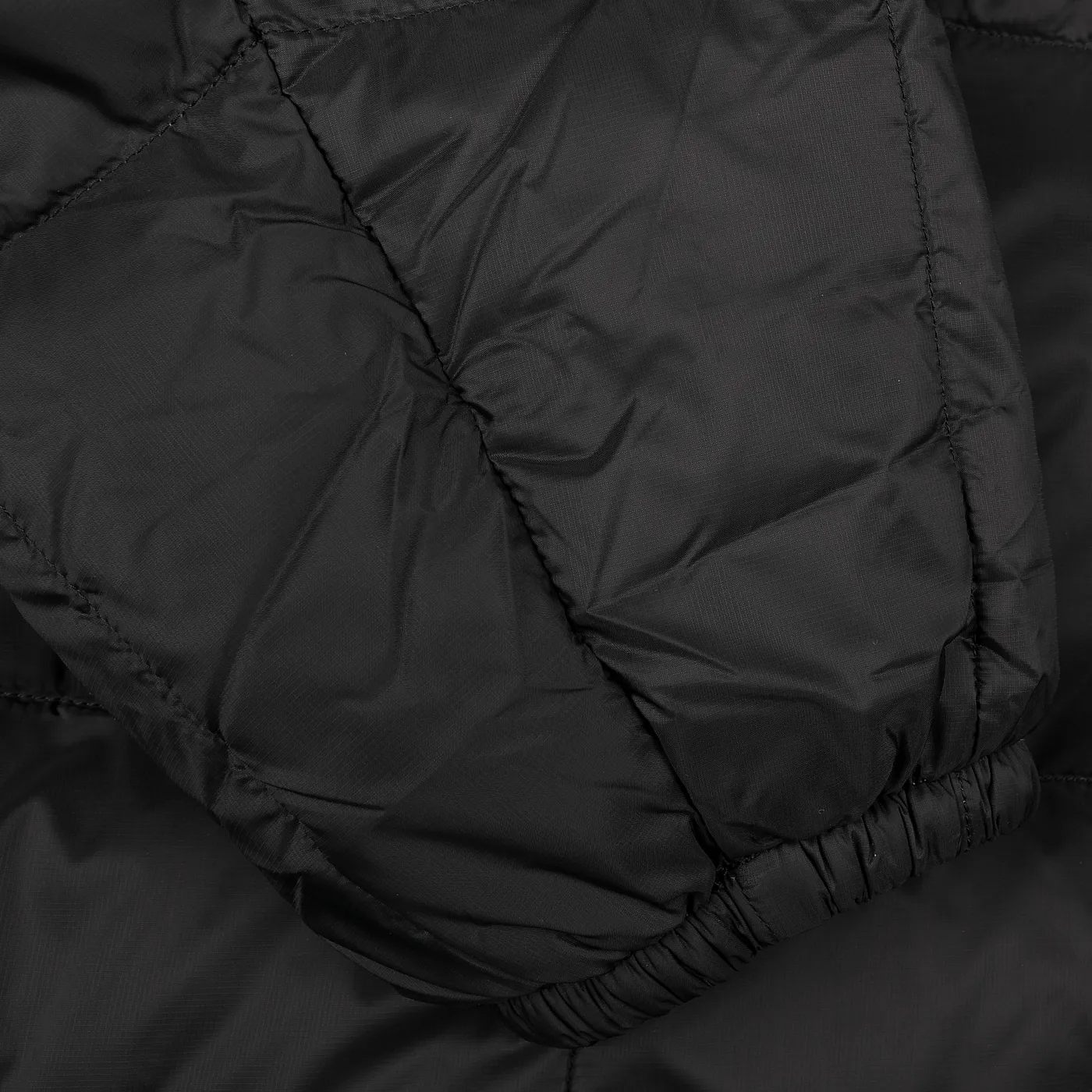 Black Nylon Down Padded Parka