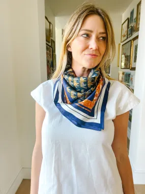 Blue & Orange Tiger Scarf