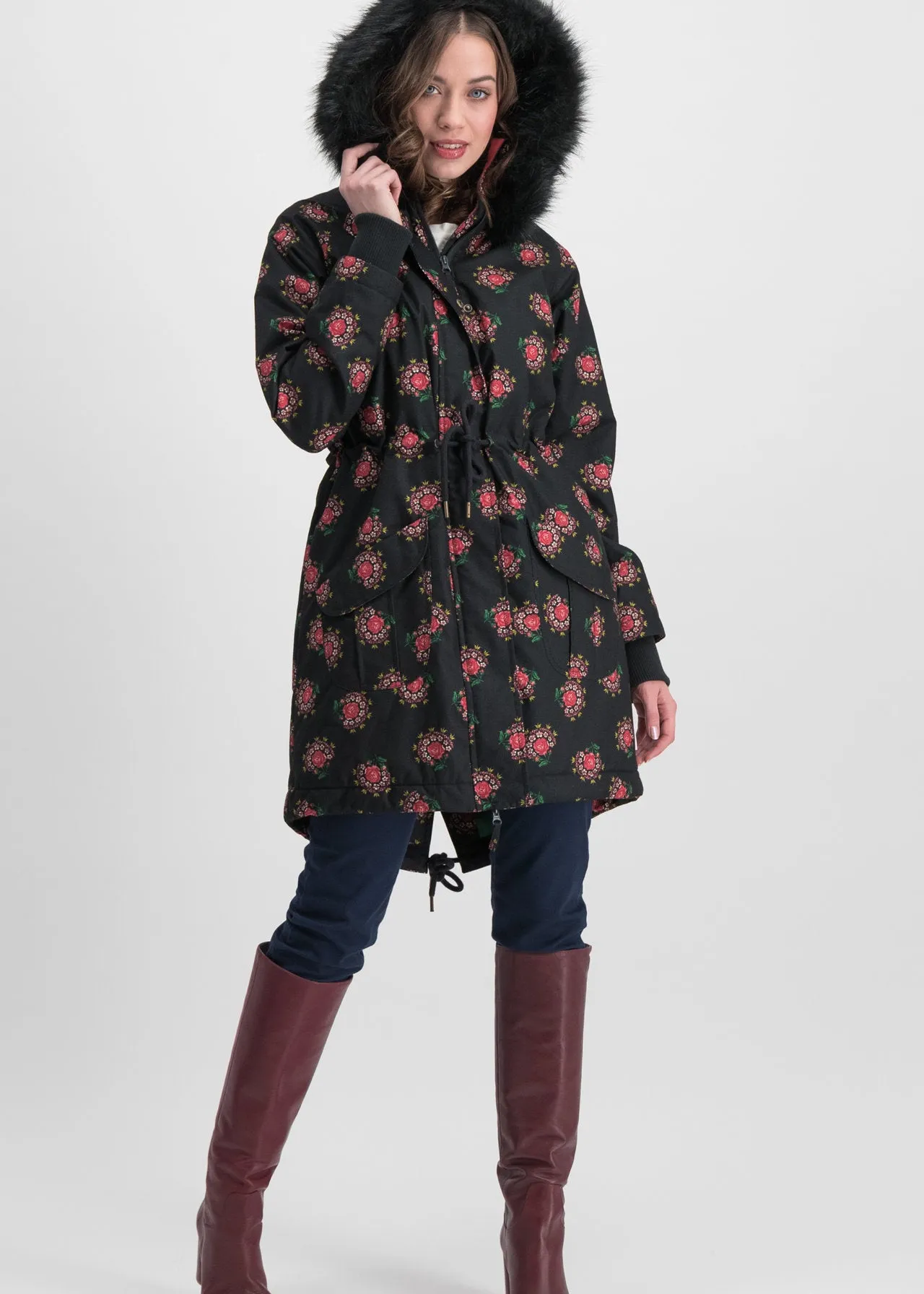 Blutsgeschwister Winter Wonder Woods Parka Queens Rose Black