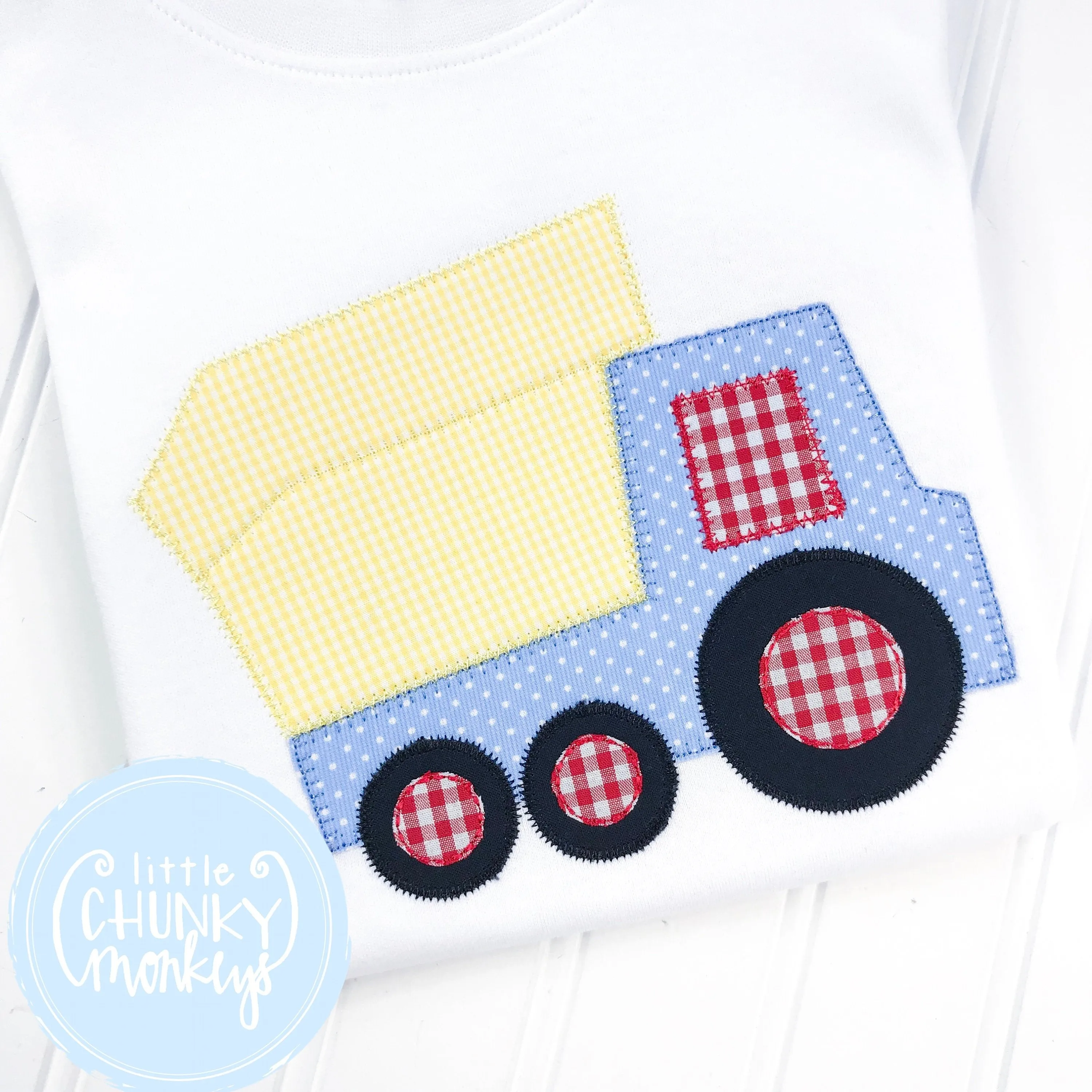 Boy Shirt - Applique Dump Truck