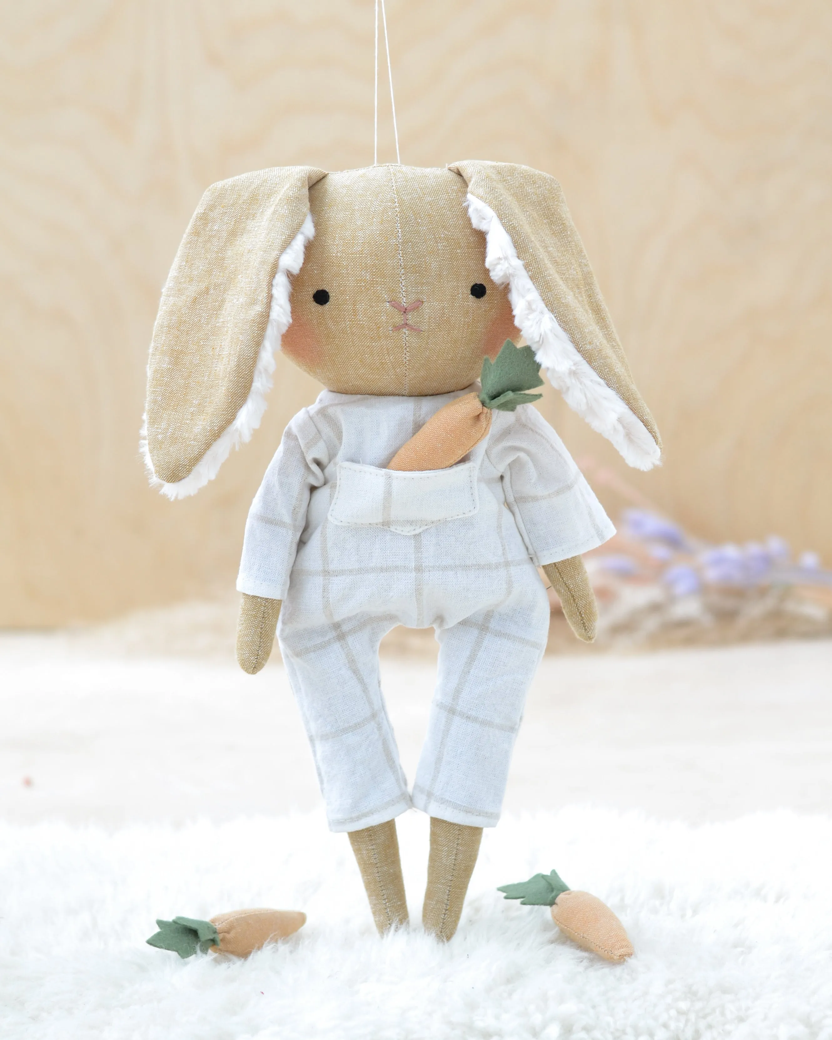 Bunny Doll Stuffed Animal Sewing Pattern   2 outfits