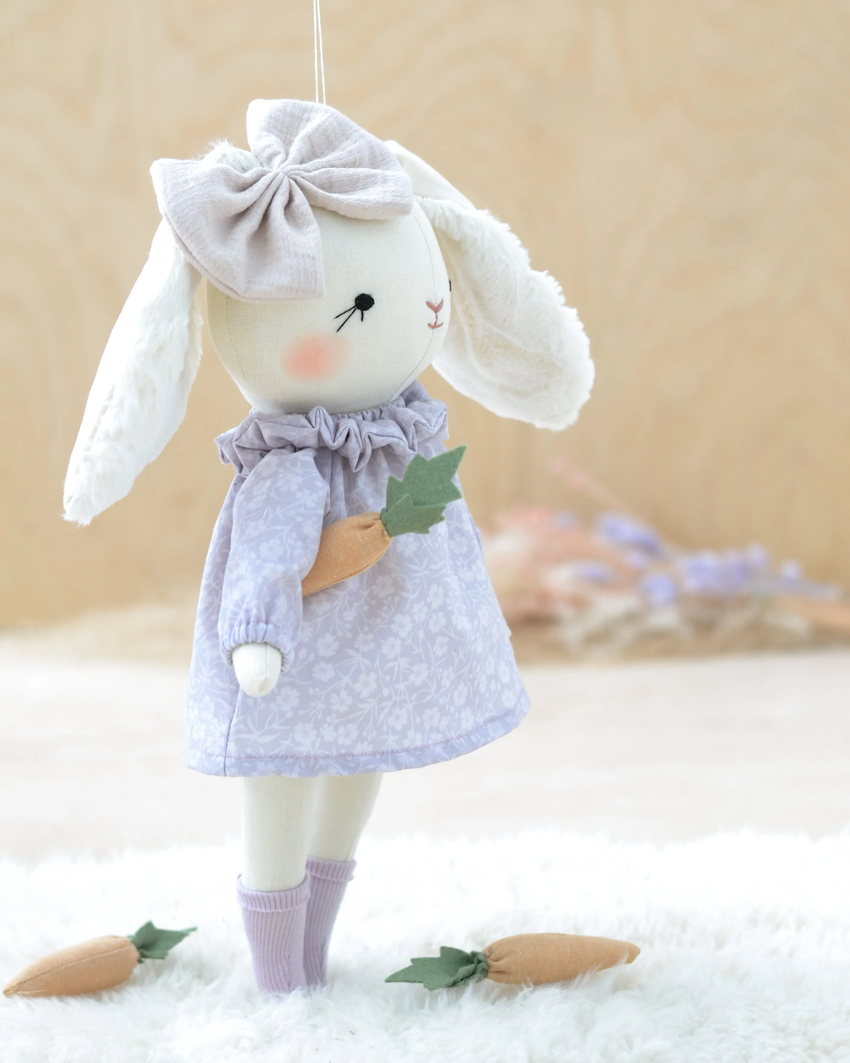 Bunny Doll Stuffed Animal Sewing Pattern   2 outfits