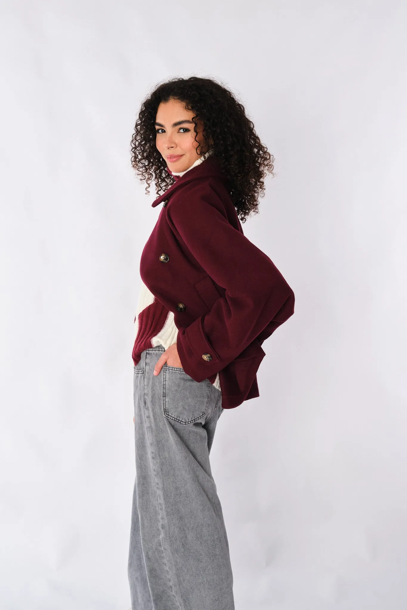 Burgundy Tosca Coat