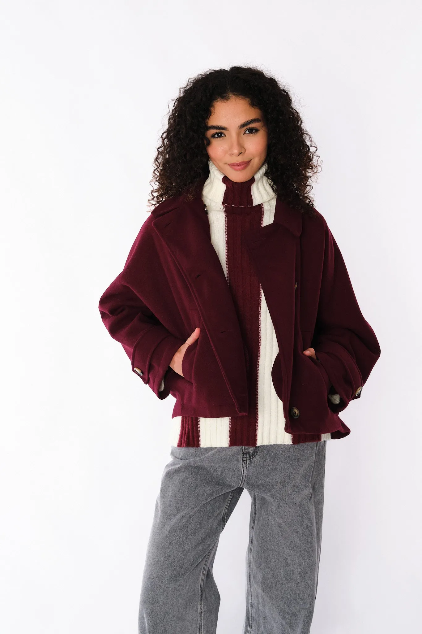 Burgundy Tosca Coat