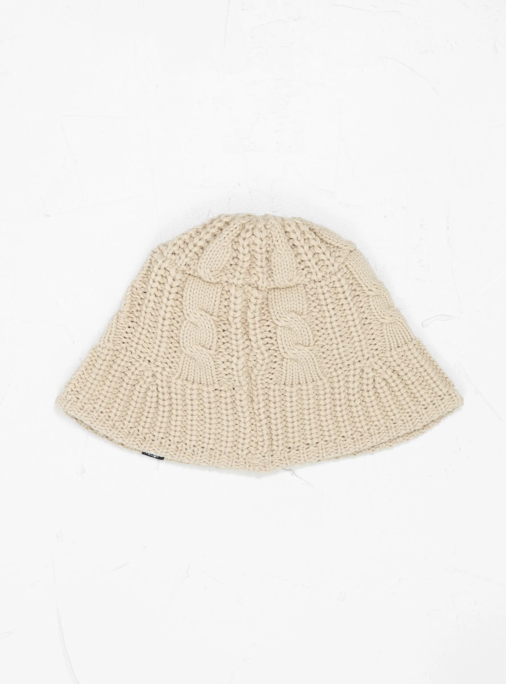 Cable Knit Bucket Hat Oat