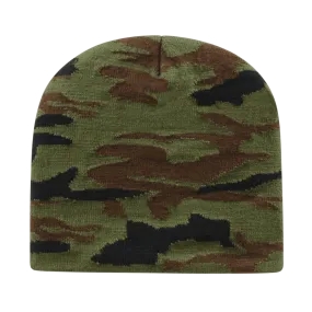 Cap America RKWC9 Woodland Camouflage Knit Beanie