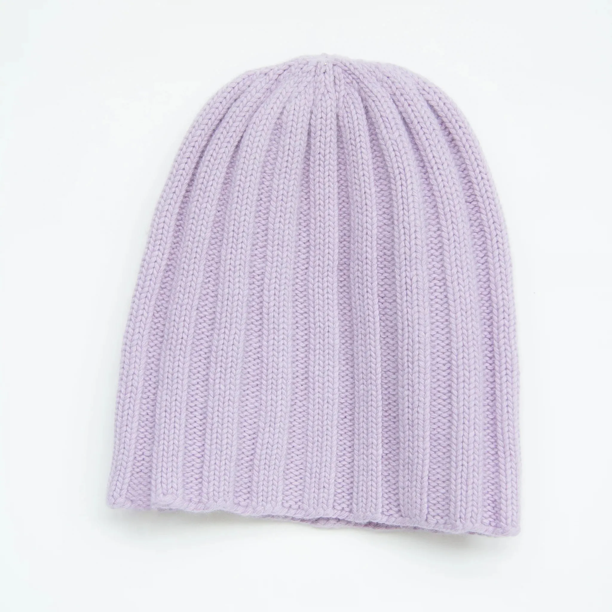 Cashmere Mix Ribbed Beanie