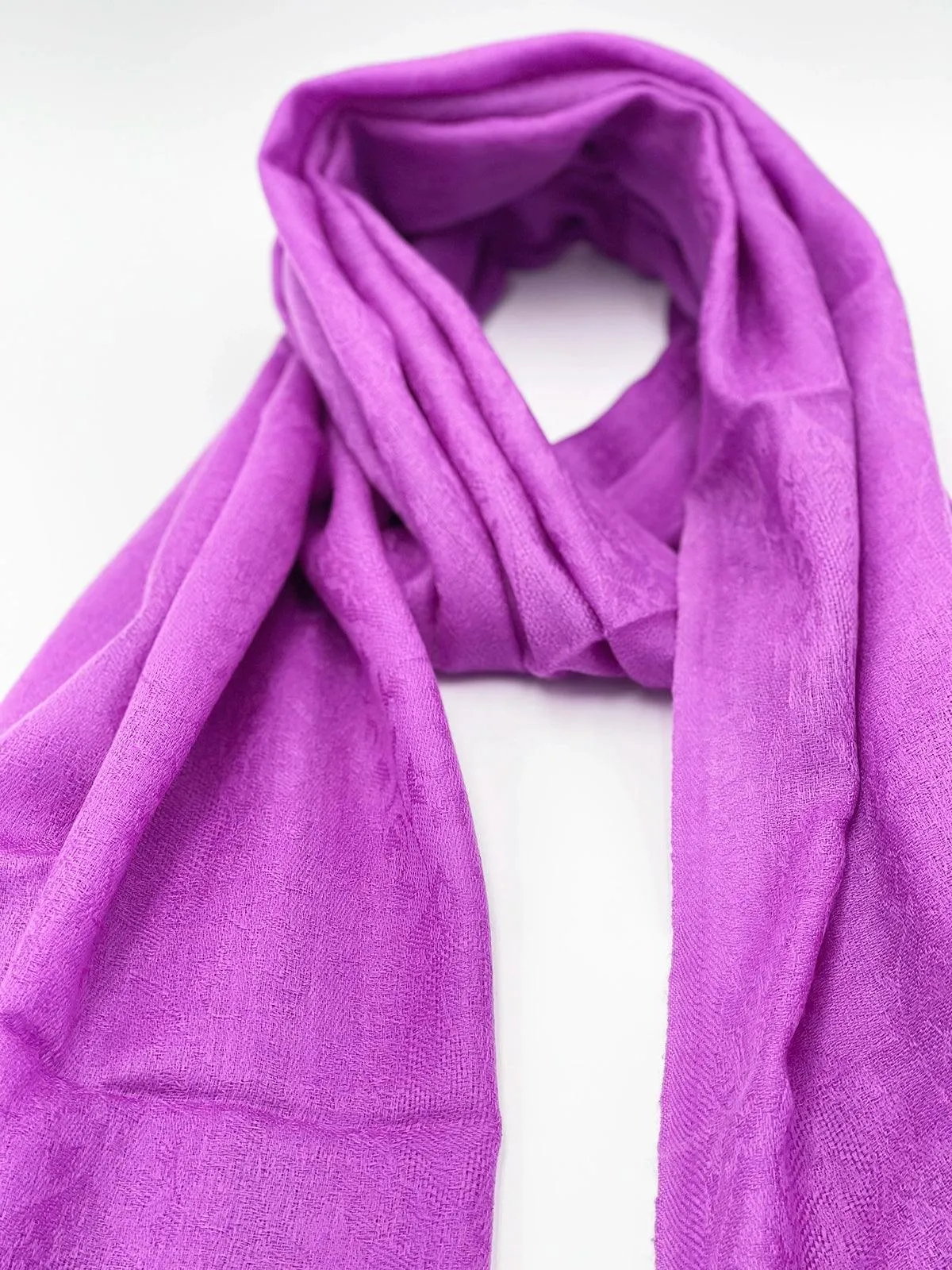 Cashmere Scarf - SELF DESIGN FUCHSIA