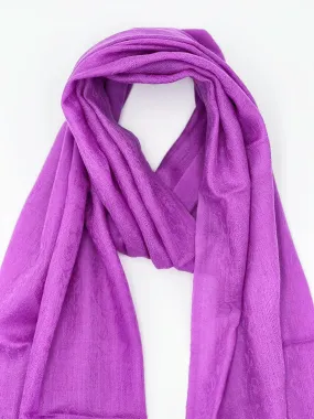 Cashmere Scarf - SELF DESIGN FUCHSIA