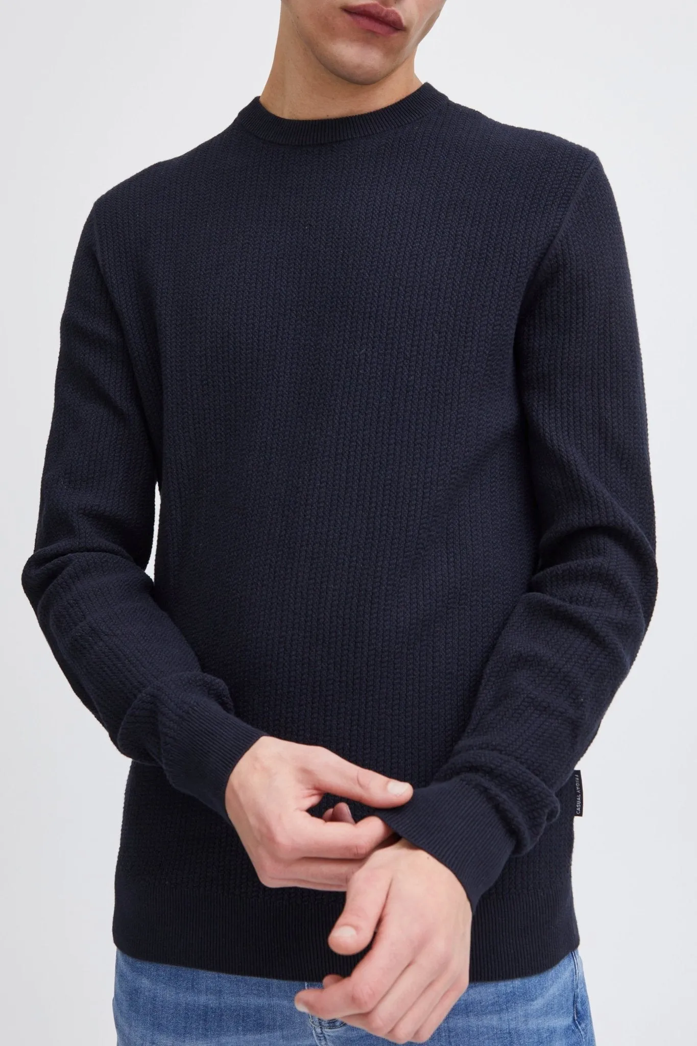 CASUAL FRIDAY - CFKARL structured crew neck knit - 20505088