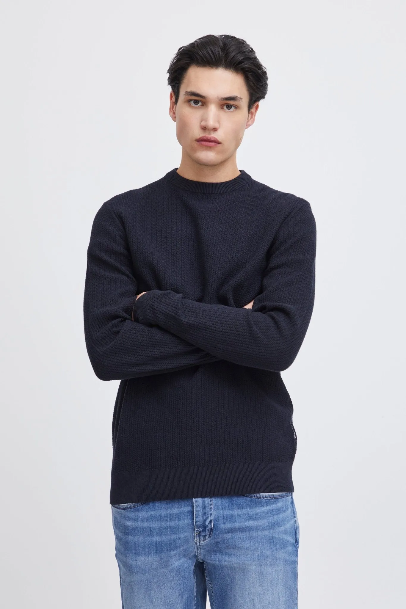 CASUAL FRIDAY - CFKARL structured crew neck knit - 20505088