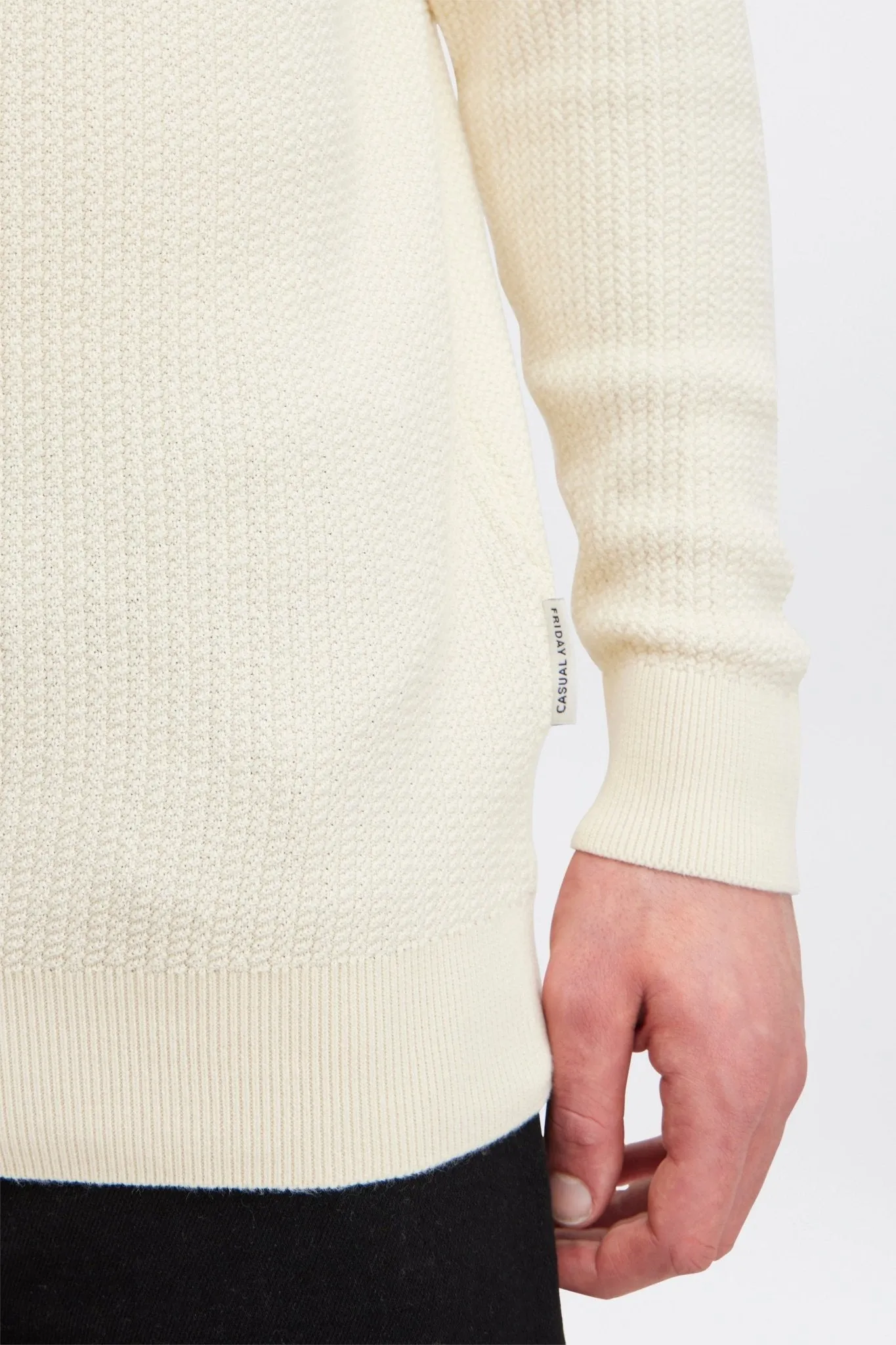 CASUAL FRIDAY - CFKARL structured crew neck knit - 20505088