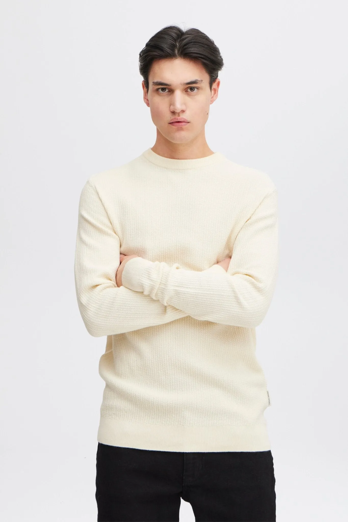 CASUAL FRIDAY - CFKARL structured crew neck knit - 20505088