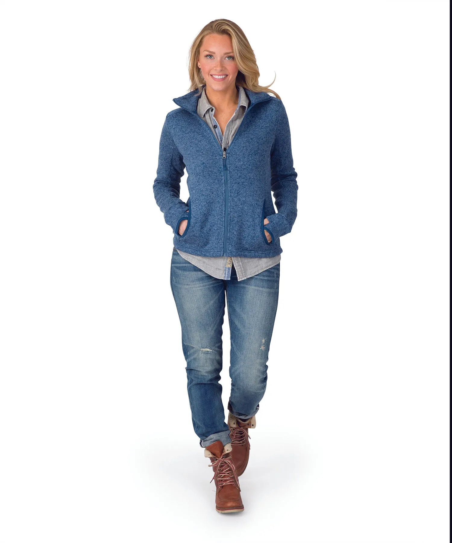 Charles River Women's Heathered Fleece Jacket