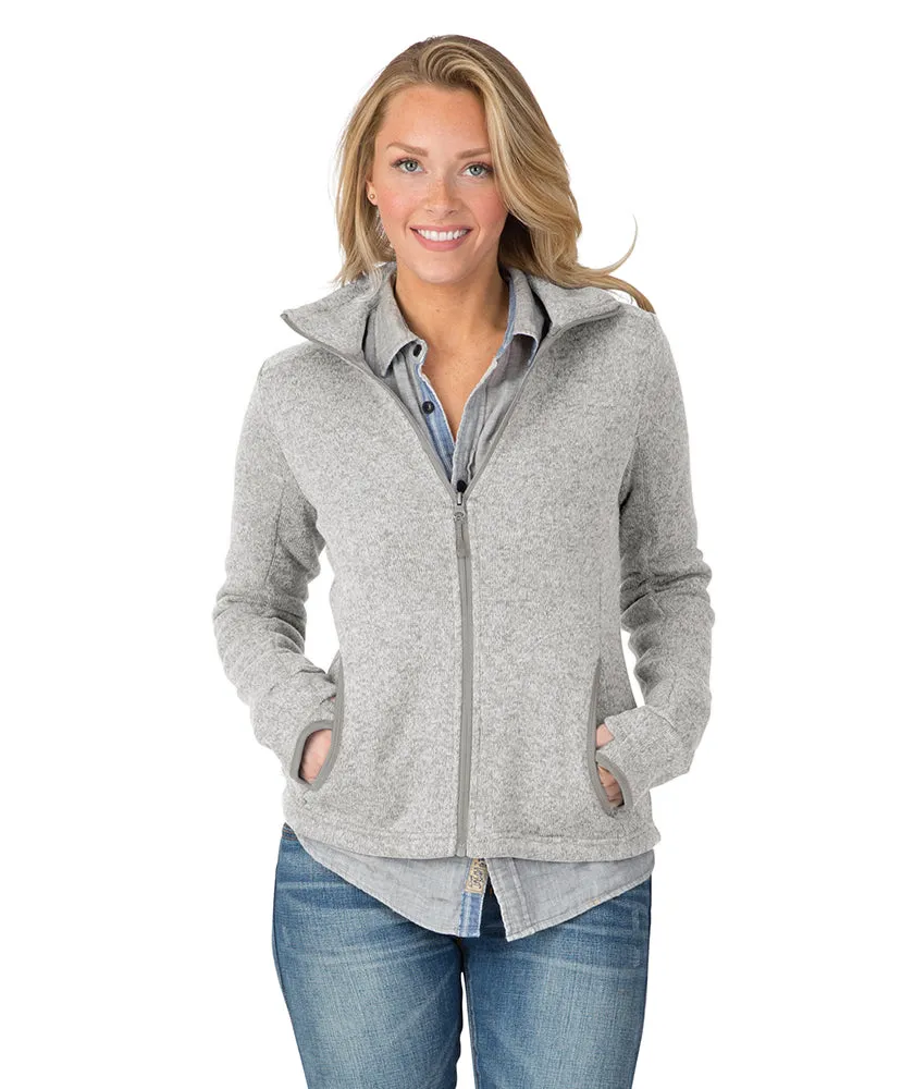 Charles River Women's Heathered Fleece Jacket