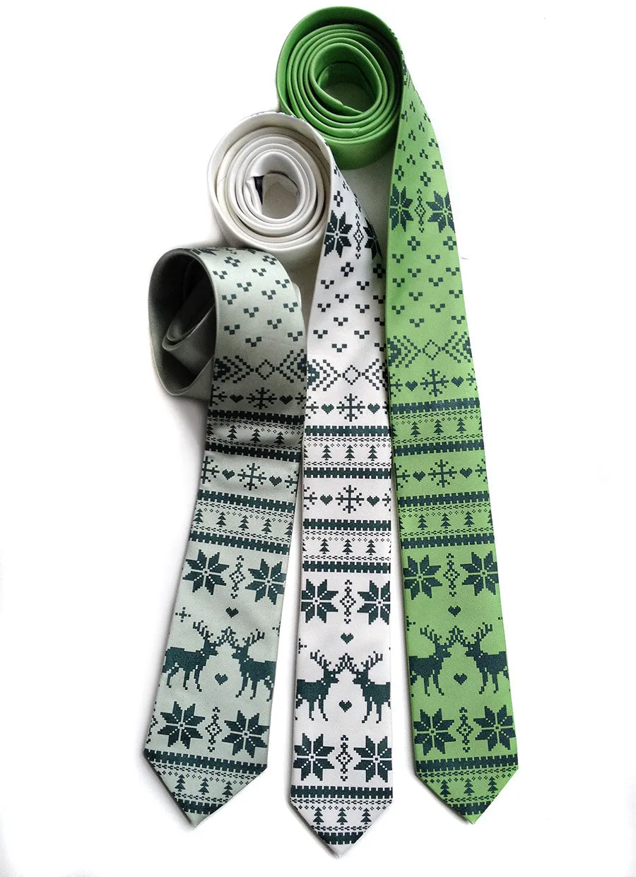 Christmas Sweater Necktie. Ugly Holiday Sweater tie.