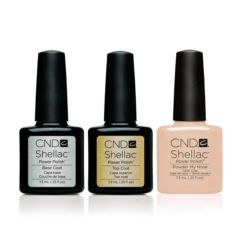 CND - Shellac Combo - Base, Top & Powder My Nose