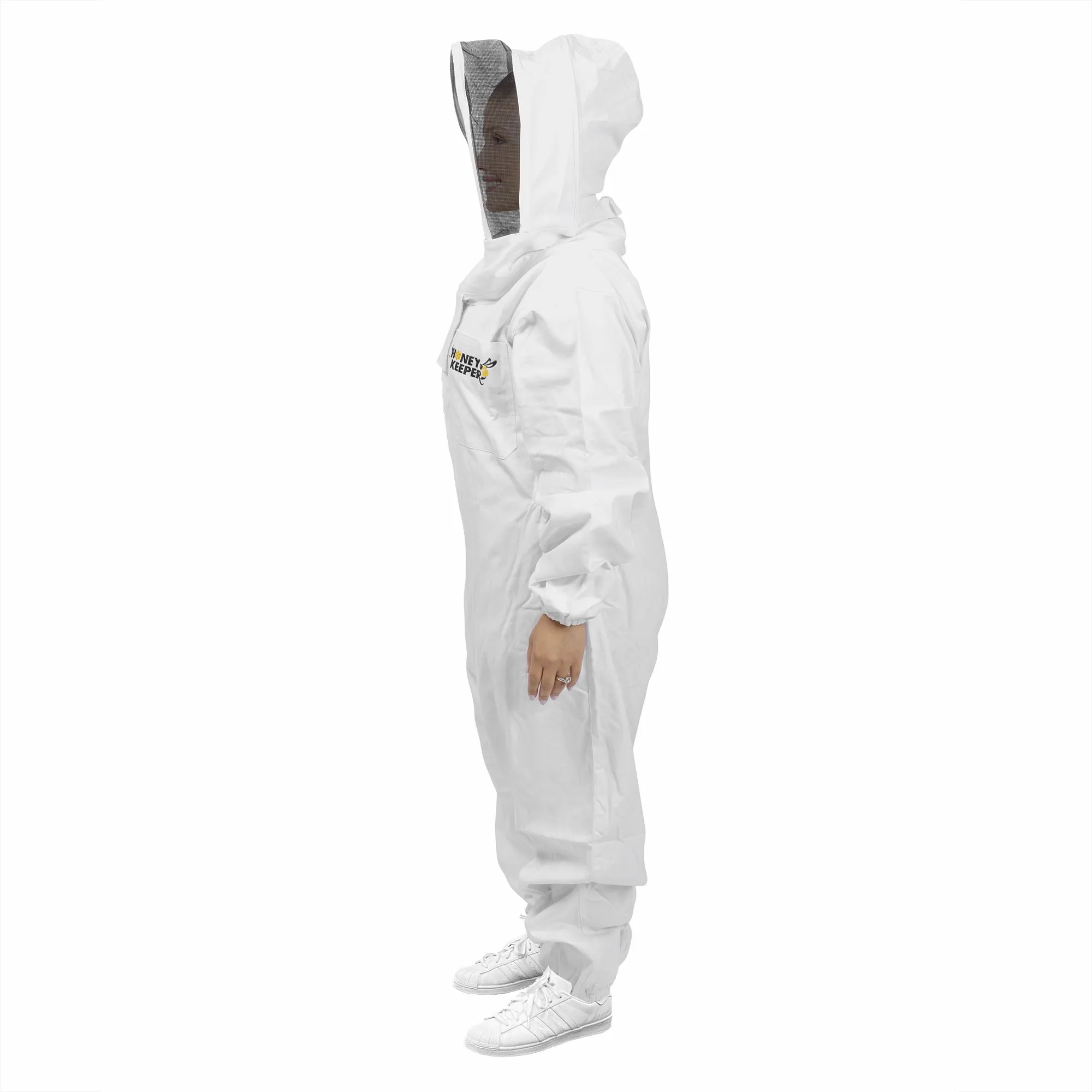 Cotton Full Body Beekeeping Suit with Veil Hood - Honey Keeper