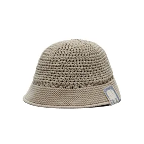 COTTON KNIT HAT - Beige