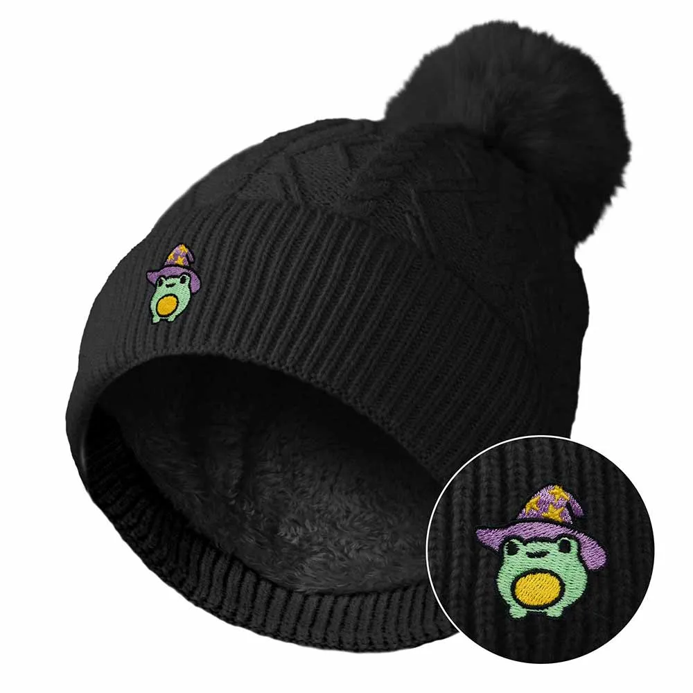 Dalix Sorcerer Frog Pom Beanie