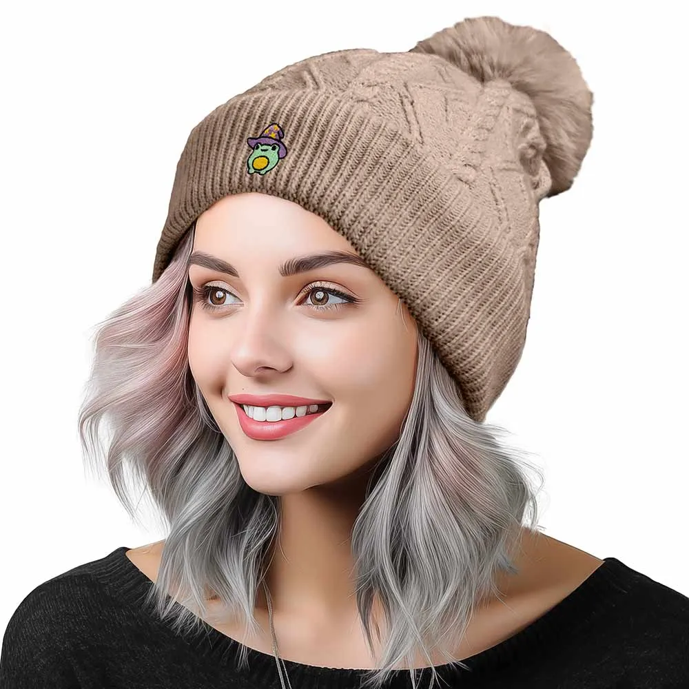 Dalix Sorcerer Frog Pom Beanie