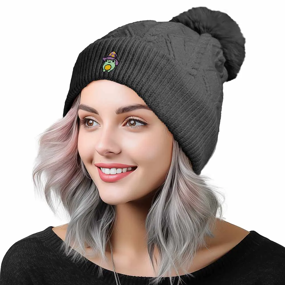 Dalix Sorcerer Frog Pom Beanie