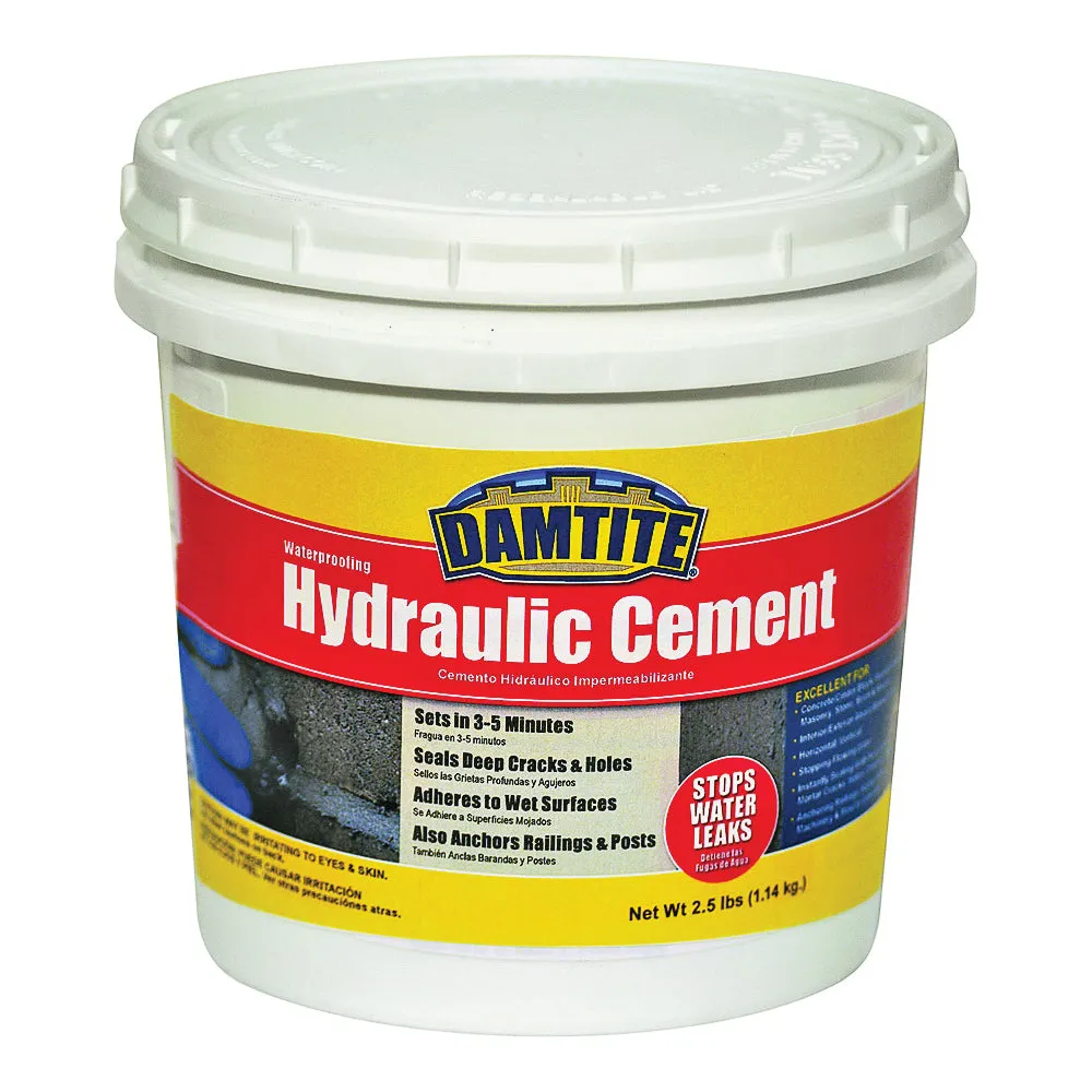 DAMTITE 07031 Hydraulic Cement, Powder, 2.5 lb Pail