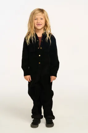 David Raven Black Corduroy Jumpsuit