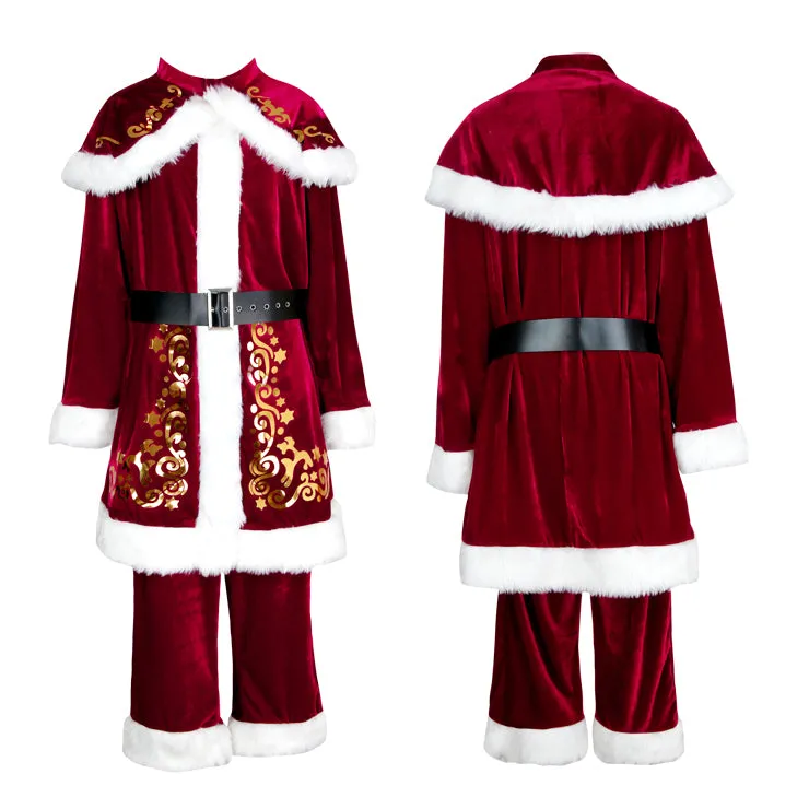 Deep Red Velvet Lightweight Santa Costume