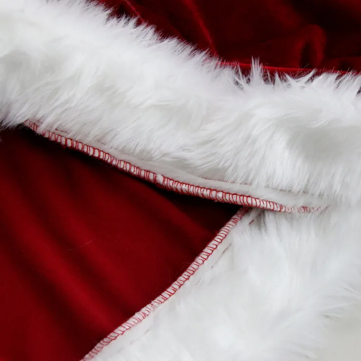 Deep Red Velvet Lightweight Santa Costume