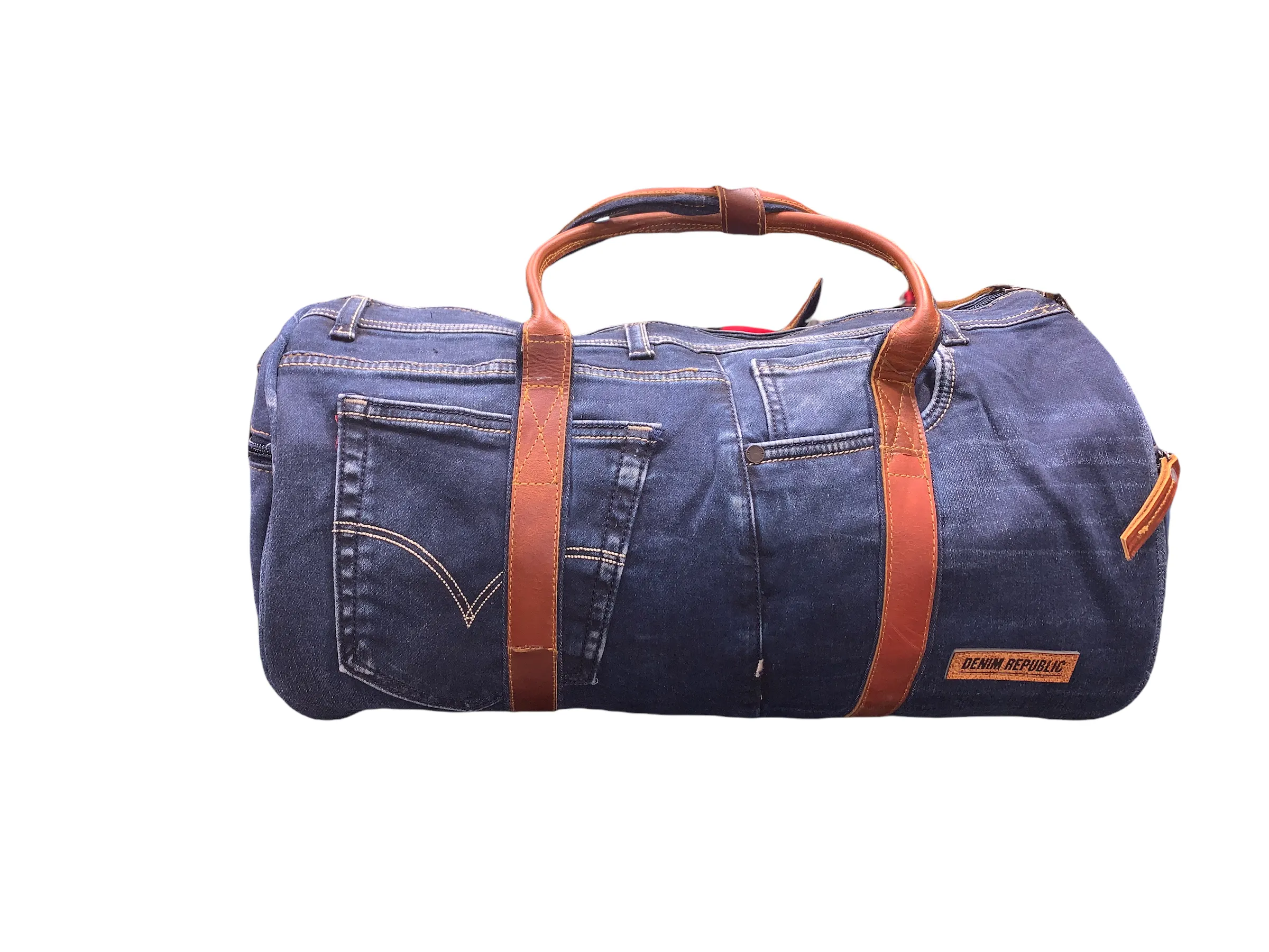 Denim duffle BAGS-03 Leather Handle Large