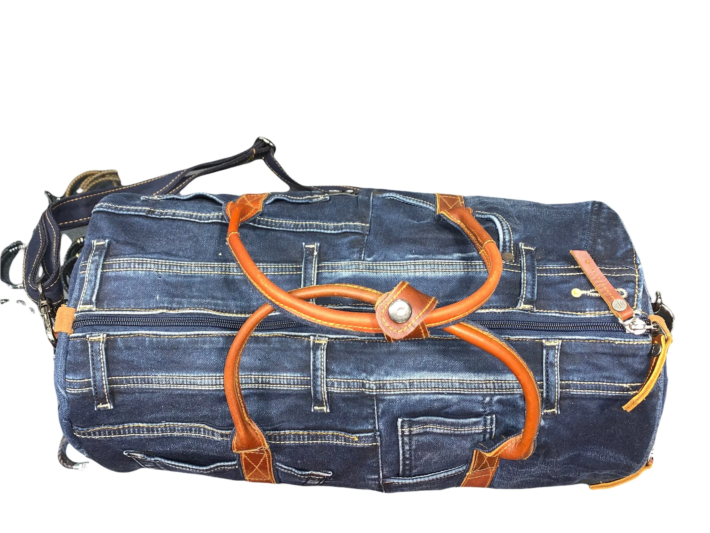 Denim duffle BAGS-03 Leather Handle Large