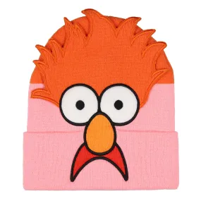 Disney The Muppets Beaker Beanie 3D Character Face Knit Beanie Hat Skull Cap