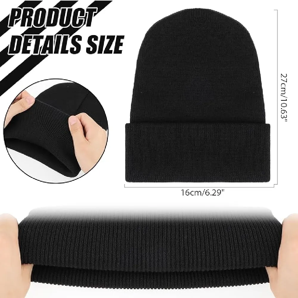 DIVINA VITAE Knitted Beanie Hat for Men and Women | Winter Skull Cap Cuffed Winter