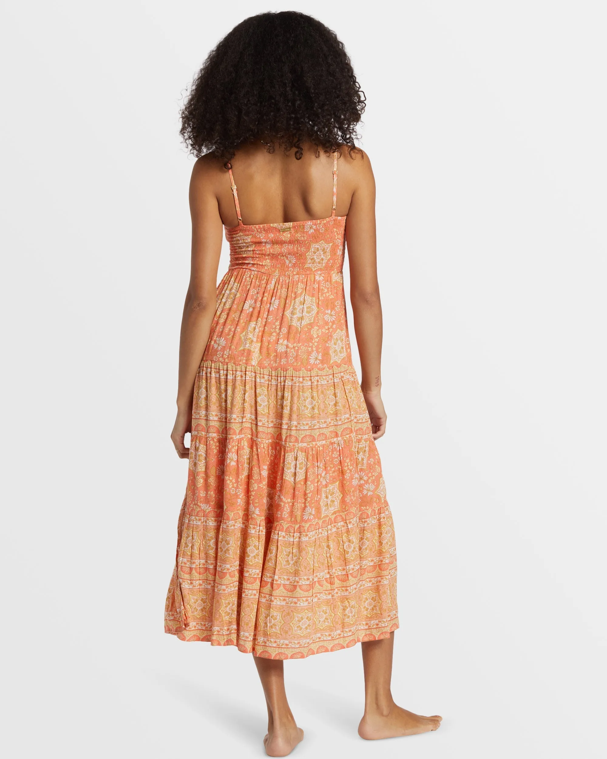 Dream Space Midi Dress - Sweet Papaya